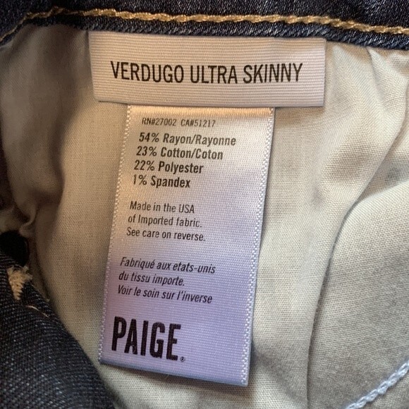 PAIGE | Verdugo Ultra Skinny Denim Jeans 29 - Picture 7 of 9